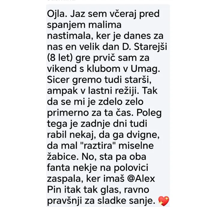 Sporočilo starša