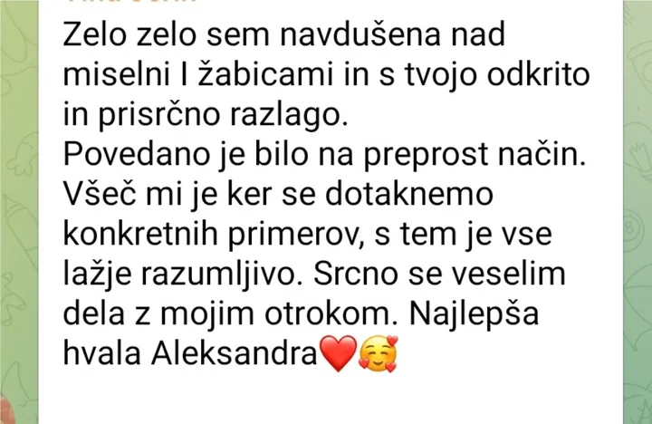 Sporočilo starša