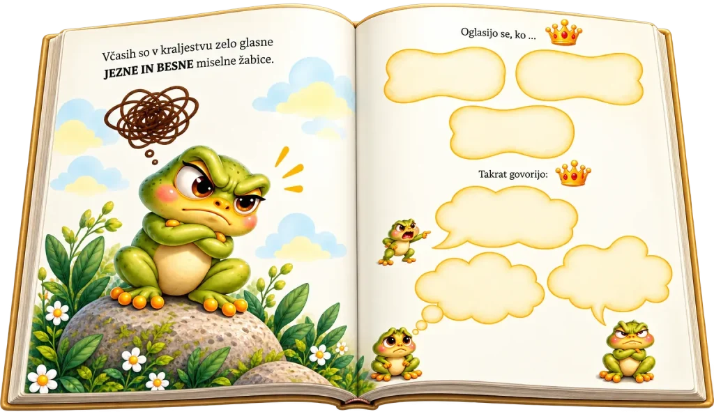Strani s praznimi oblački, ki jih izpolnite doma